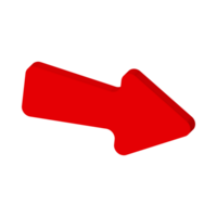 Red Arrow. 3d Red Arrow. 3D Red arrow In Different Style and shapes png
