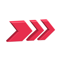Red Arrow. 3d Red Arrow. 3D Red arrow In Different Style and shapes png