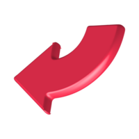 Red Arrow. 3d Red Arrow. 3D Red arrow In Different Style and shapes png