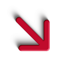 Red Arrow. 3d Red Arrow. 3D Red arrow In Different Style and shapes png