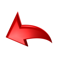 Red Arrow. 3d Red Arrow. 3D Red arrow In Different Style and shapes png