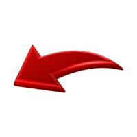 Red Arrow. 3d Red Arrow. 3D Red arrow In Different Style and shapes png