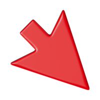 Red Arrow. 3d Red Arrow. 3D Red arrow In Different Style and shapes png