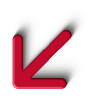 Red Arrow. 3d Red Arrow. 3D Red arrow In Different Style and shapes png