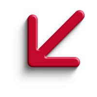 Red Arrow. 3d Red Arrow. 3D Red arrow In Different Style and shapes png