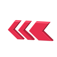 Red Arrow. 3d Red Arrow. 3D Red arrow In Different Style and shapes png