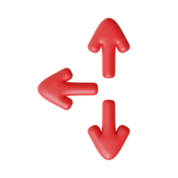 Red Arrow. 3d Red Arrow. 3D Red arrow In Different Style and shapes png