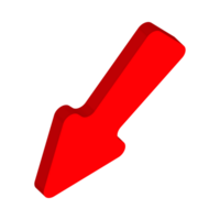 Red Arrow. 3d Red Arrow. 3D Red arrow In Different Style and shapes png