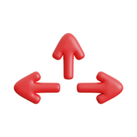 Red Arrow. 3d Red Arrow. 3D Red arrow In Different Style and shapes png