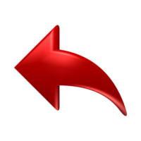 Red Arrow. 3d Red Arrow. 3D Red arrow In Different Style and shapes png