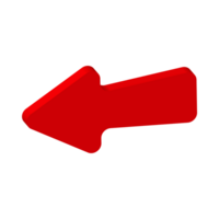 Red Arrow. 3d Red Arrow. 3D Red arrow In Different Style and shapes png