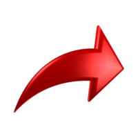 Red Arrow. 3d Red Arrow. 3D Red arrow In Different Style and shapes png