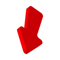Red Arrow. 3d Red Arrow. 3D Red arrow In Different Style and shapes png