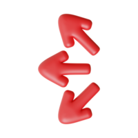 Red Arrow. 3d Red Arrow. 3D Red arrow In Different Style and shapes png
