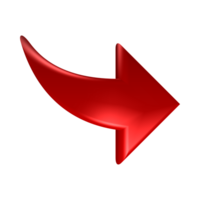 Red Arrow. 3d Red Arrow. 3D Red arrow In Different Style and shapes png