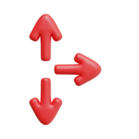 Red Arrow. 3d Red Arrow. 3D Red arrow In Different Style and shapes png