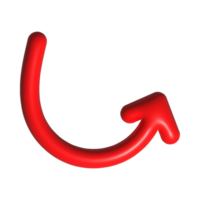 Red Arrow. 3d Red Arrow. 3D Red arrow In Different Style and shapes png