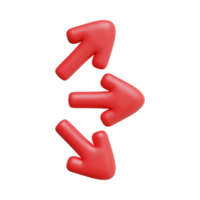 Red Arrow. 3d Red Arrow. 3D Red arrow In Different Style and shapes png