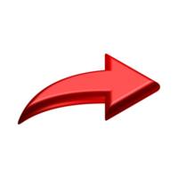 Red Arrow. 3d Red Arrow. 3D Red arrow In Different Style and shapes png
