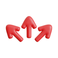 Red Arrow. 3d Red Arrow. 3D Red arrow In Different Style and shapes png