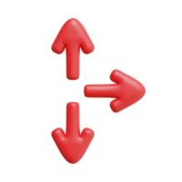 Red Arrow. 3d Red Arrow. 3D Red arrow In Different Style and shapes png