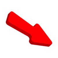 Red Arrow. 3d Red Arrow. 3D Red arrow In Different Style and shapes png