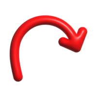Red Arrow. 3d Red Arrow. 3D Red arrow In Different Style and shapes png
