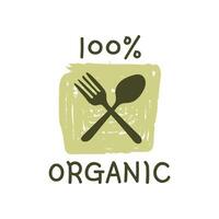 Green Organic Products Labels. Ecologic food stamps. Organic natural food labels. vector