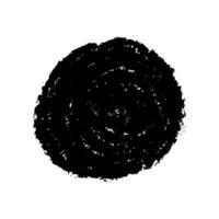 Circle grunge stamp. A circular background of black ink drawn by hand with a brush. vector