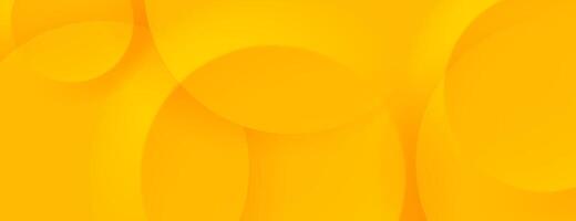 yellow abstract background with overlapping circles shapes vector