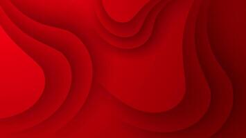 red layered wave abstract background vector