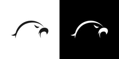 Eagle head icon logo . Bird wildlife graphic design isolated vector