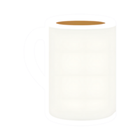 a classic white mug, a cup of coffee on the table png