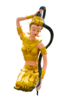 Phra Mae Thorani isolate Buddhist angel on transparent background file png