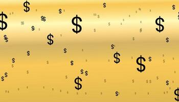 Dollar symbols of different sizes and opacity seamless background pattern illustration. vector