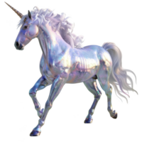 A shimmering unicorn with a flowing mane ready to gallop into your dreams png