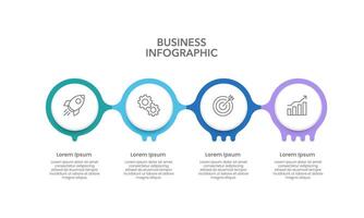 4 Steps infographic design template. Business presentation, report, marketing, timeline and planning. vector