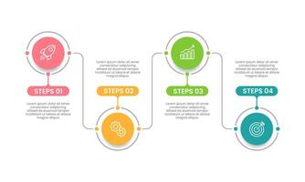 4 Steps to Business Success. Infographic Design Template. Timeline, Milestone, Annual Report, Banner, Business Presentation and Workflow. vector
