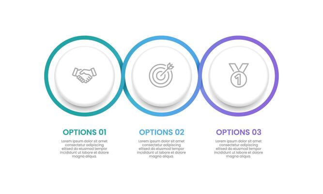 3 Steps infographic design template. Business presentation, report, marketing and planning.