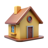 3d home isolated on transparent background png