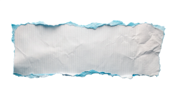 White Torn ripper paper sheet Texture isolated on transparent background png