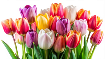 Beautiful bouquet of flowers isolated on transparent background png