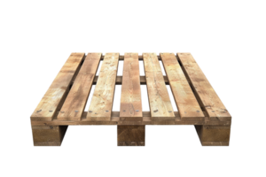 Isolated wooden pallet on transparent background png