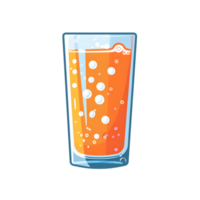 fizzy water colored flat icon against transparent background png