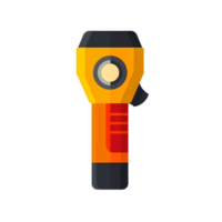flashlight colored flat icon against transparent background png