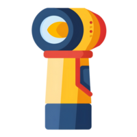 flashlight colored flat icon against transparent background png