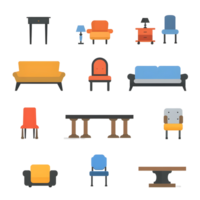 Furniture icon against transparent background Generated by Ai png