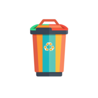 Garbage icon against transparent background Generated by Ai png