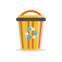 Garbage icon against transparent background Generated by Ai png