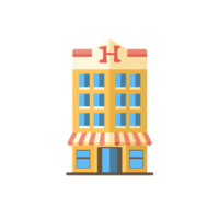 hotel icon against transparent background Generated by Ai png